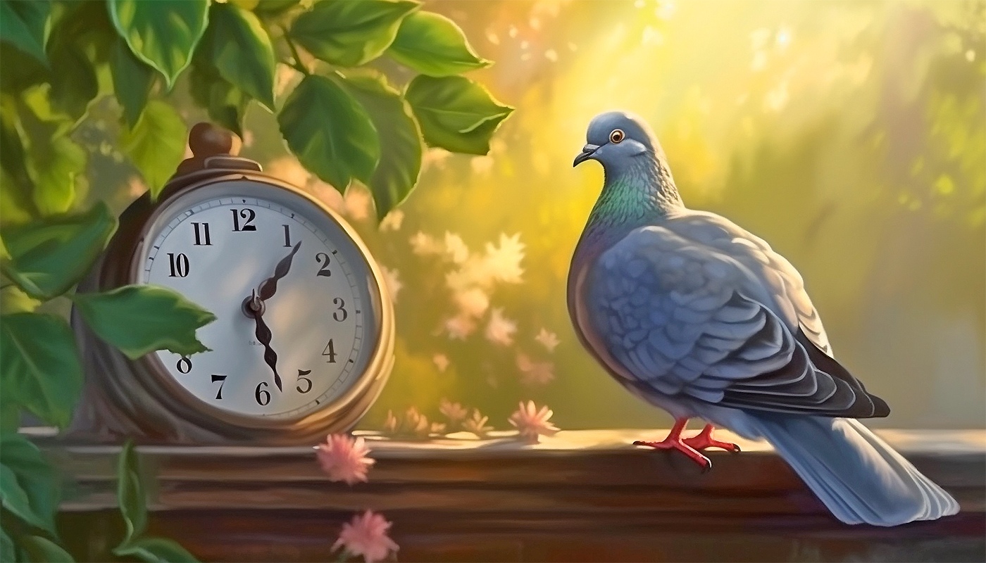 У голубей период бодрствования — до 17 часов в сутки.