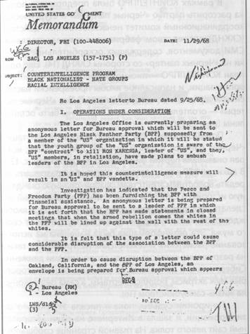 ��������� ��� Cointelpro �� ������������ ����������� ������ �������